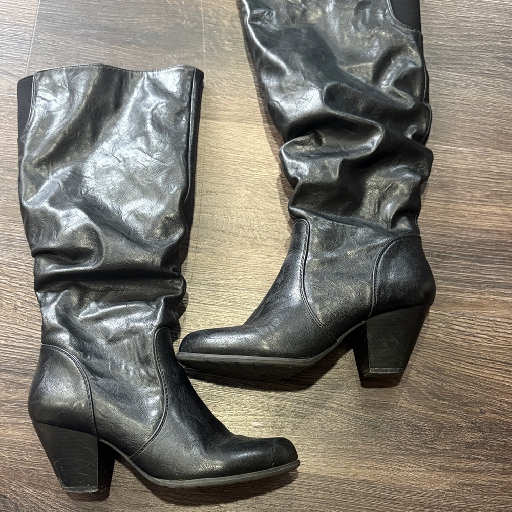 Black Knee-High Boots